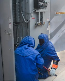 Arc flash PPE is required anytime work is being performed inside the arc flash boundary.