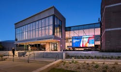 The Jayhawk Welcome Center in Lawrence, Kan. serves as a new front door to the University of Kansas, giving prospective students a world-class introduction to the largest educational institution in the state of Kansas. Henderson Engineers provided electrical and a variety of other design services for the $29.4-million building, which spans 30,000 square feet across two floors as an addition to the existing Adams Alumni Center.