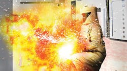 Photo 1. An arc flash can generate an electric arc with a temperature of 35,000&ordm;F.