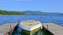 Boat at Dock on Lake