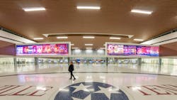 Two 900-square-foot, 12,000-high-resolution multimedia displays at Nashville International Airport greet passengers with custom artwork that brings the Lower Broadway entertainment district directly into the terminal and celebrates the culture of Middle Tennessee. Burns Engineering was responsible for the security and low-voltage systems engineering and integration for the completely renovated, 200,000-square-foot Grand Lobby.