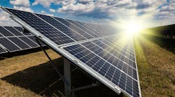 solar panels in field