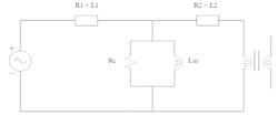 Fig. 1. Open transformer connected to an AC voltage source.