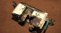 damaged gfci receptacle