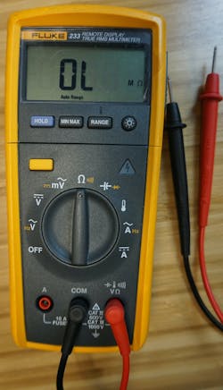 Photo 1. The digital multimeter (DMM) is the most commonly used type of multimeter. This DMM has a removable display for safety and can be used for various measurements, including AC and DC voltage and current, resistance, frequency, and temperature when the thermocouple accessory is used.