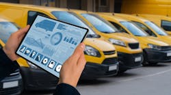 fleet manager with tablet