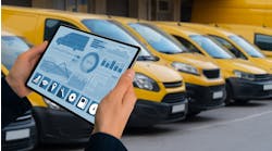 fleet manager with tablet