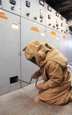 Photo 5. When reviewing arc flash labels, it is important to remember that the accuracy of the values shown hinges on completely secured hardware.