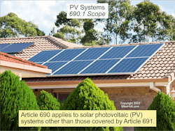 Fig. 1. Article 690 covers NEC requirements for solar installations (except large scale ones).